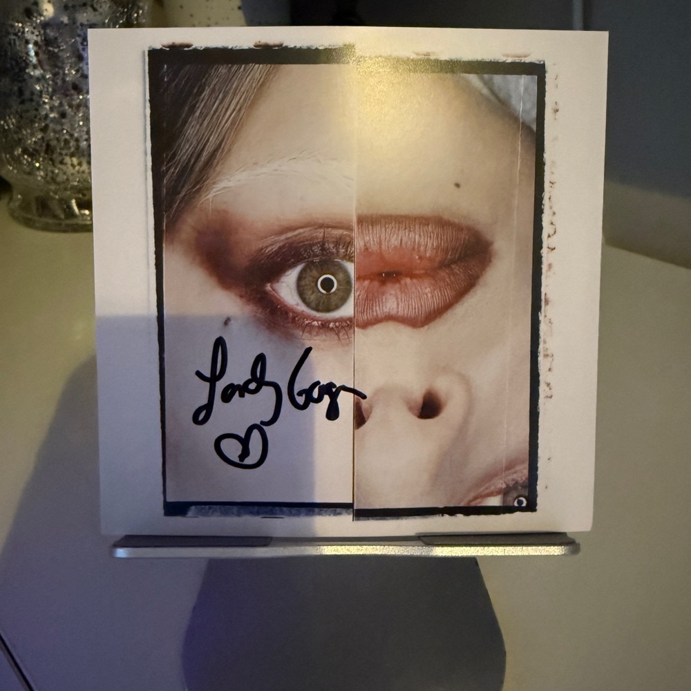 Signed Lady Gaga CD insert
